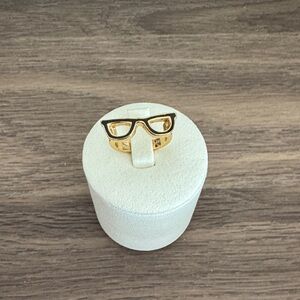 kate spade Gold and Black Glasses Ring